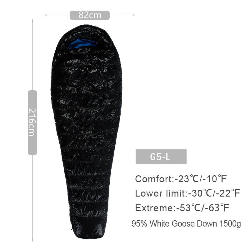 AEGISMAX G Series Adult Outdoor Camping Ultralight Mummy Stype Down Sleeping Bag 800FP Goose Down