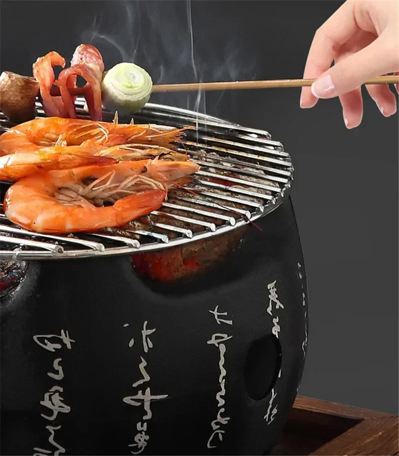 Japanese Barbecue Grill Mini Household Aluminium Alloy Charcoal Barbecue Stove Oven Accessories