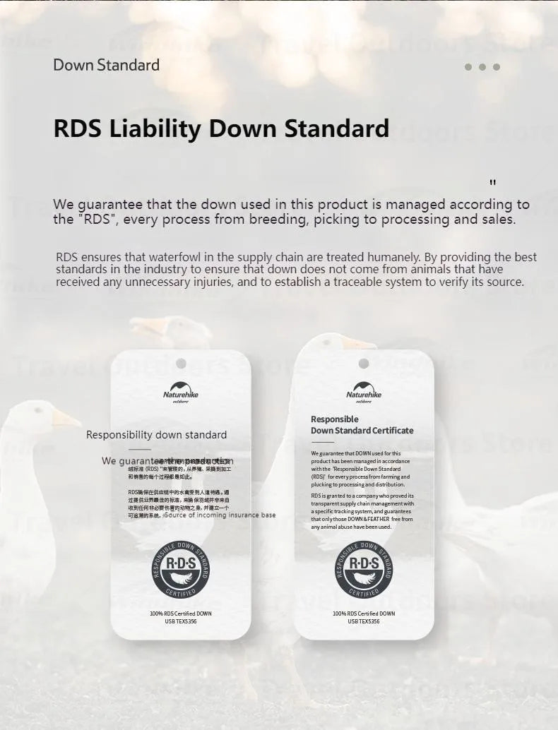 Naturehike Goose Down sleeping bags camping Ultralight Winter Gear Supplies Travel Waterproof folding Comfortable Tourism bag