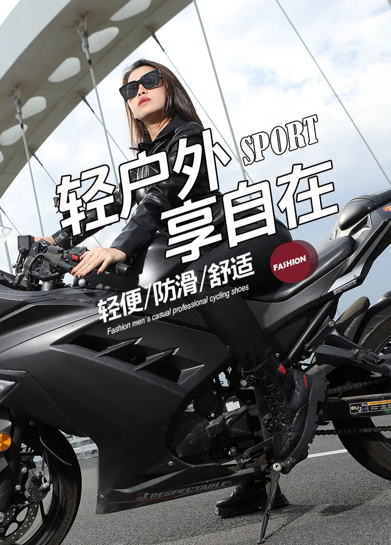Motorcycle Wear-resistant Drop-proof Boots Women Motorbike Riding Shoes Breathable Biker Boots Motorboats Motorcycle Shoes Bota