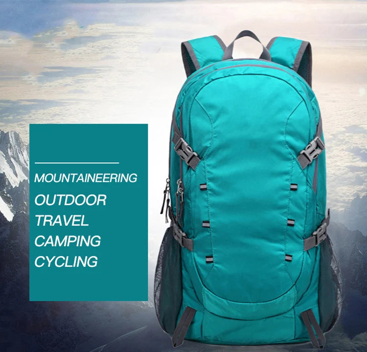 40L Outdoor Foldable Backpack Ultralight Waterproof Soft Camping Shoulder Pack Climbing Travel Mountaineering Hiking Cycling Bag