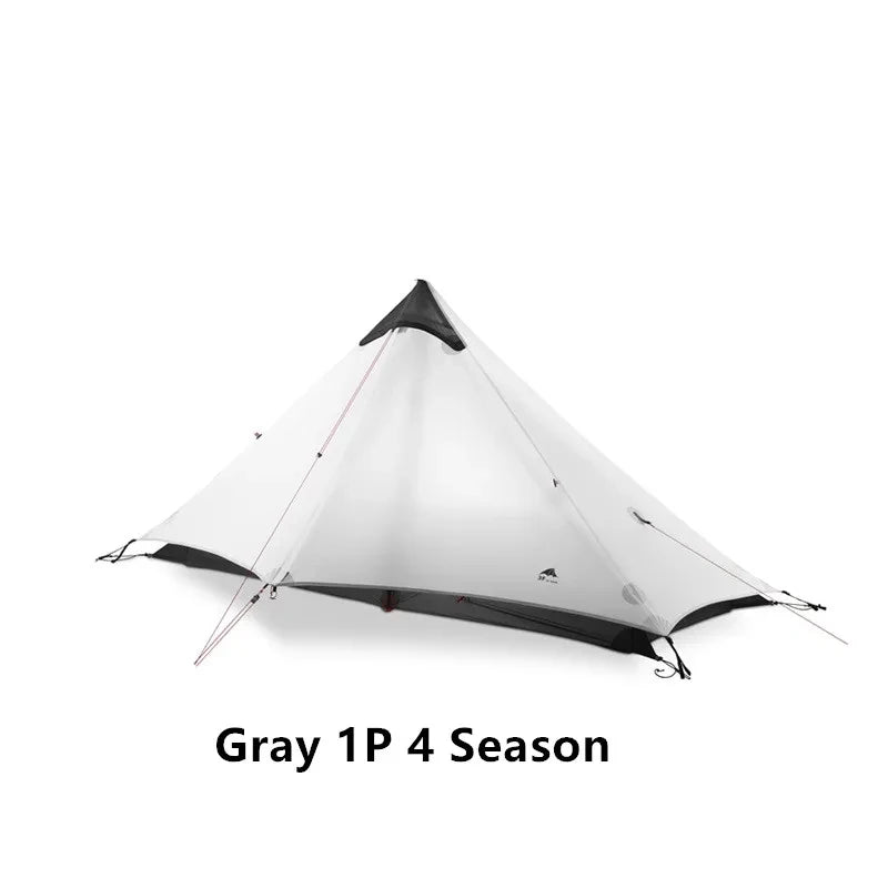 FLAME'S CREED Lanshan 1 Person Oudoor Ultralight Camping Tent Single Man 3 Season Professional 15D Silnylon Rodless Tent
