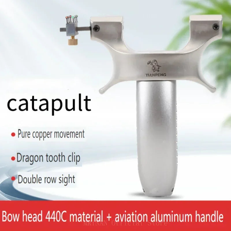 Powerful Metal Slingshot Precise Aiming Catapult Outdoor Hunting Shooting Slingshot Rubber Band Outdoor tool