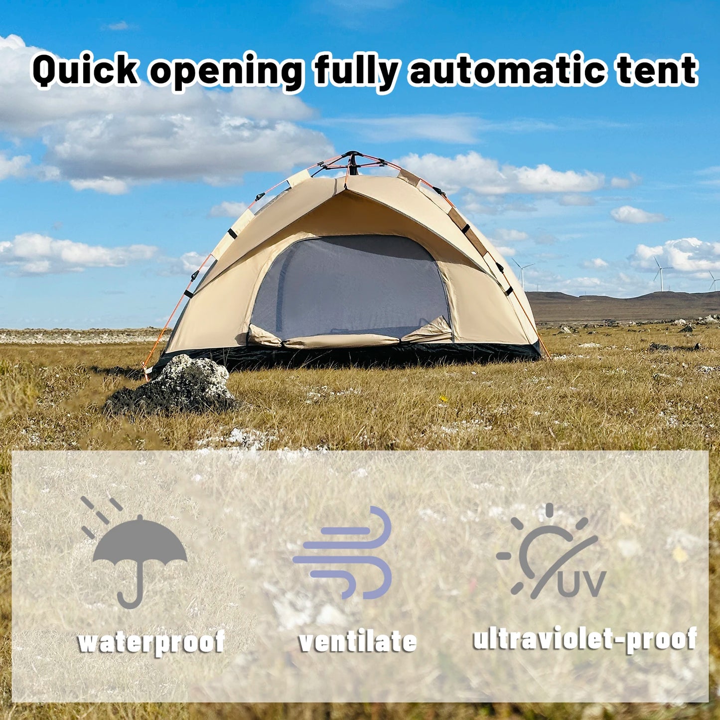 Automatic Quick-opening Tent Outdoor Self-driving Travel Camping Tent Automatic Quick-open Tent Rainproof Sunshine-proof Tent