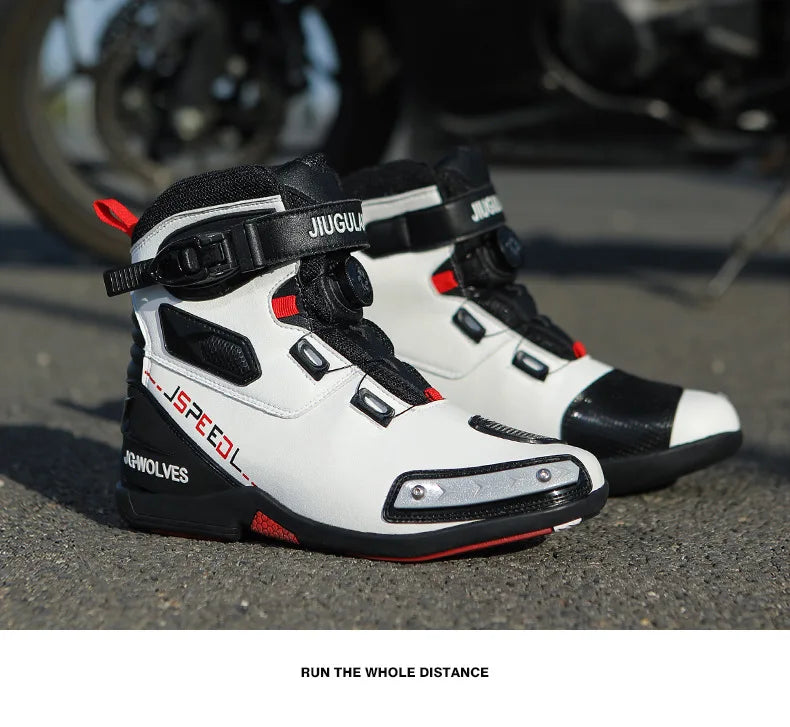 Motorcycle Boots Man Leather Motos Riders Protective Motocross Boots Waterproof Non-slip Motocross Mountain Racing Shoes