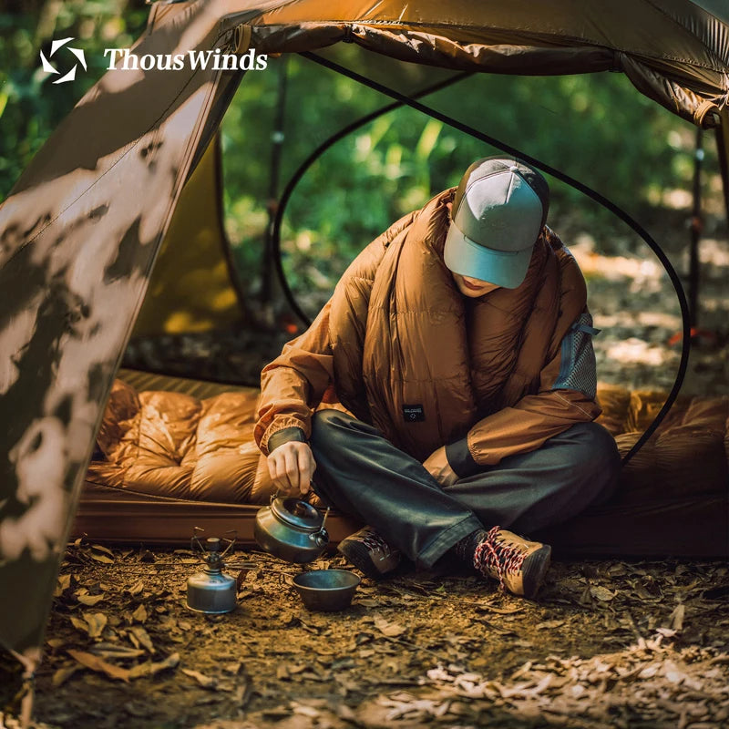 Thous Winds Camping Cot Down Winter Waterproof Sleeping Bag Down Camping Cot Down Backing Fit with Helinox Cot Camping Supplies