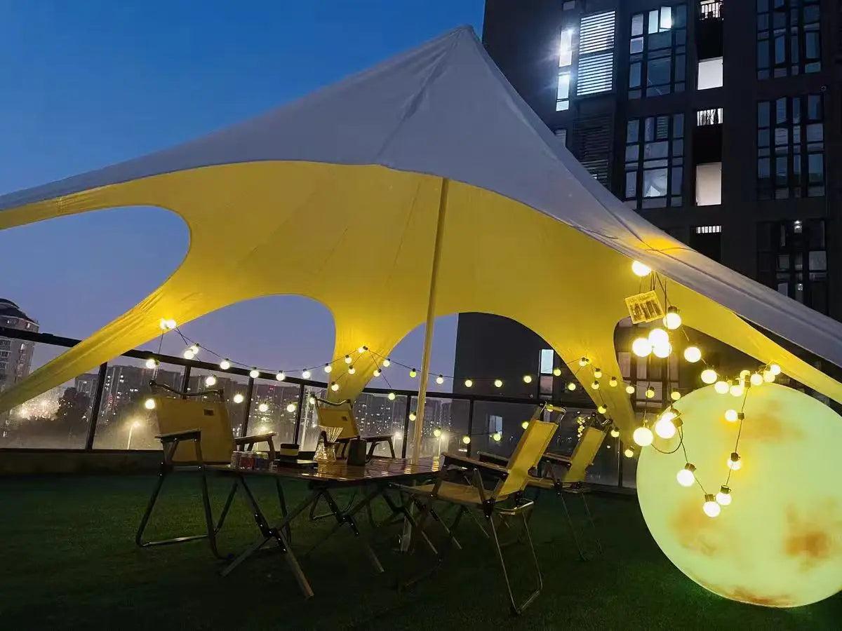 Hump Tent Octopus Shape Waterproof Sunscreen,Cloud Top Canopy Large Space Multiple Sizes Thick Oxford,for Camping Wedding Party