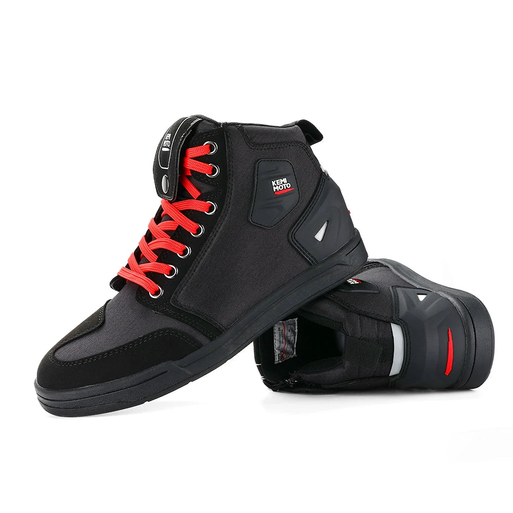 KEMIMOTO Motorcycle Riding Short Boots Men Summer commuting Shoes Sneakers Anti-slip Protection Breathable Casual rides Gear