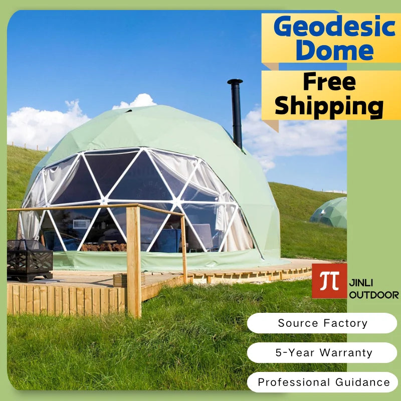 【Global Shipping】 Geodesic Dome Tent Spherical Tent Hotel Resort Outdoor Luxury Glamping Dome Transparent Starry Sky Tent