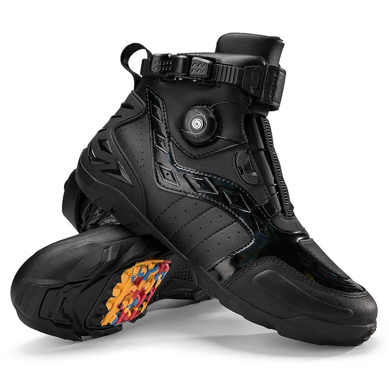 Waterproof Motorcycle Boots Man Wear-Resistant Motocross Boot Breathable Women Motorcycle Anti-Slip Motorcycle Shoes Anti-Fall