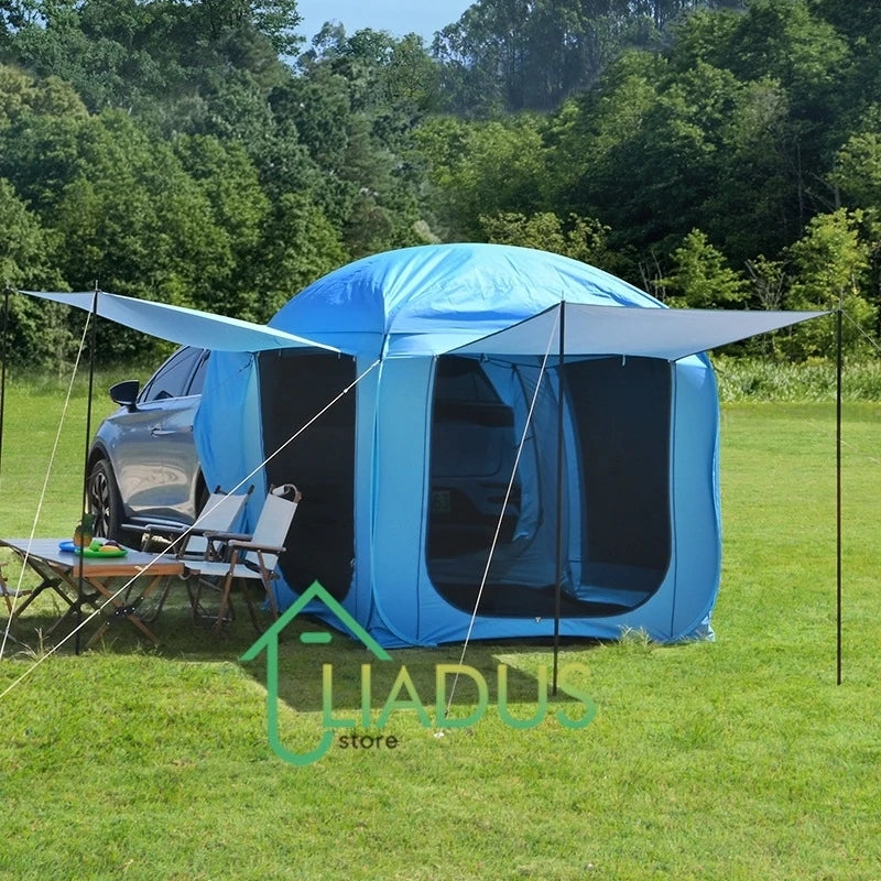 Durable UV Resistant Car Rear Extension Tent Waterproof Sunshade Outdoor Camping Picnic Auto Back Tent for Road Trip Adventure