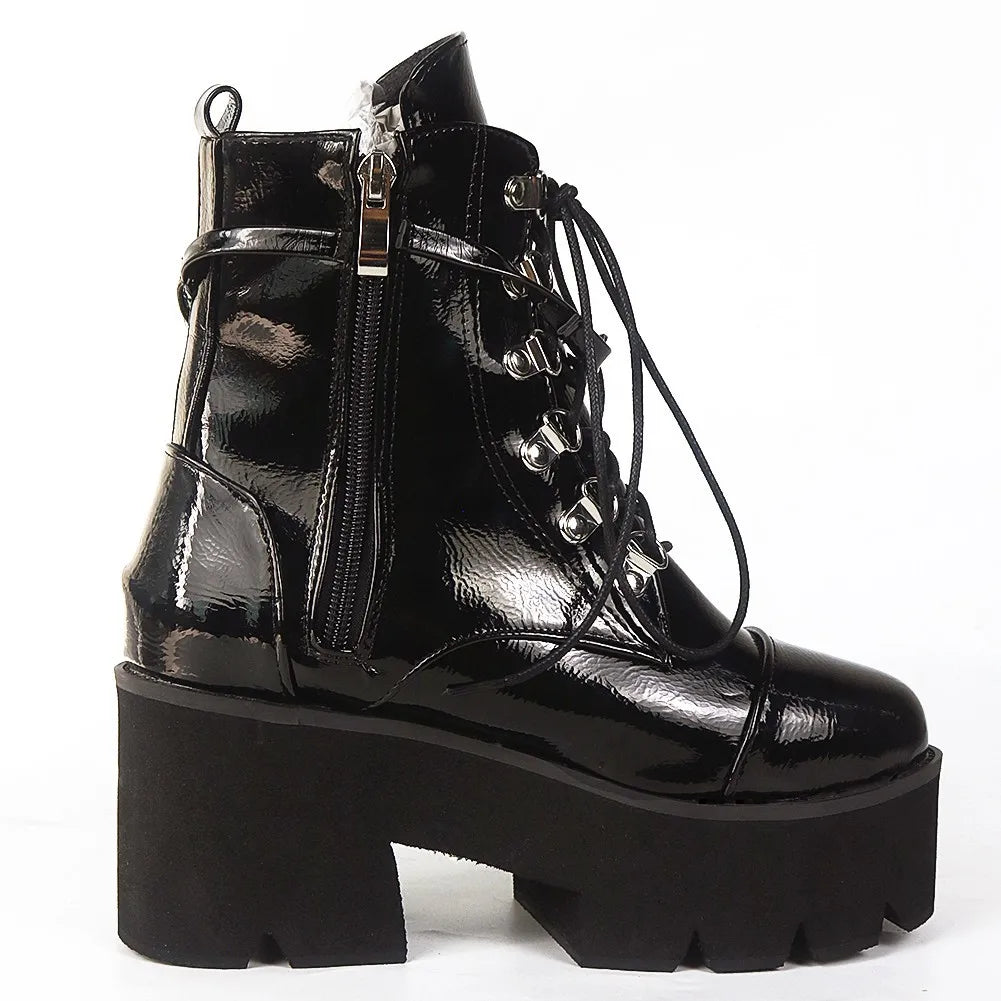 2023 Rome Women's Boots Mid Calf Concise Casual Boots Height Increasing Spring and Autumn Round Toe Party Dress Women Shoe 34-44