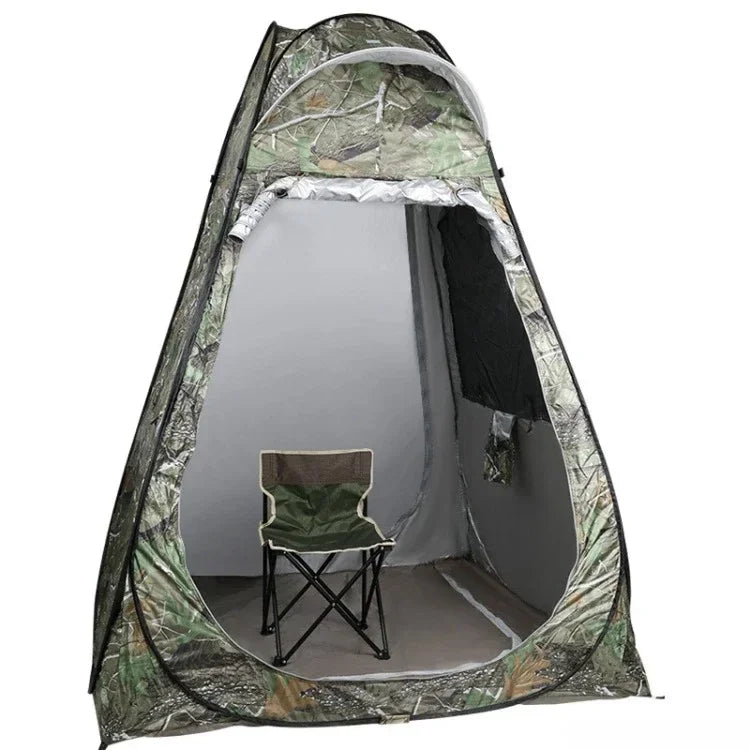 1-2Person Camouflage Ice Fishing Tent Anti-Mosquito  Rain-Proof Sunscreen Double Doors  2 Windows Pop-Up Quick Open150x150x190cm