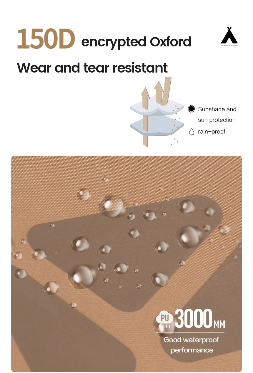 MOBI GARDEN Camping Tunnel Tent Outdoor Living Tent Windproof Rainproof Portable