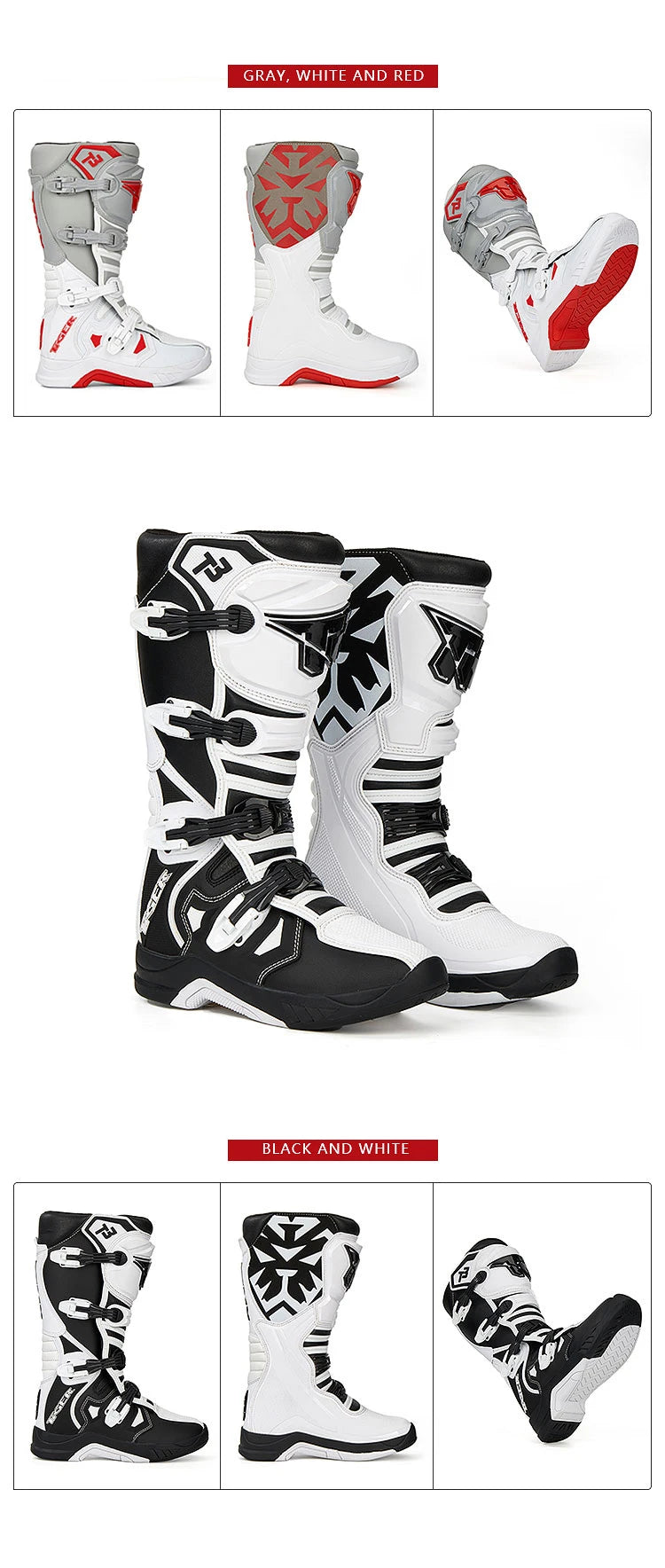 New T3 Motorcycle Boots Motocross Enduro Professional Racing Motocross Off-road Bottas Motorboat Shoes Racing Boots