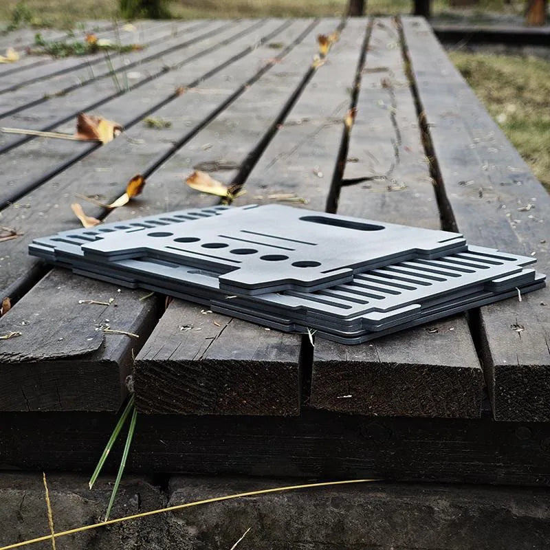 Titanium Alloy Portable Barbecue Grill Rack Outdoor Family Charcoal Stove Furnace Frame Camping Lightweight Camp Equipment