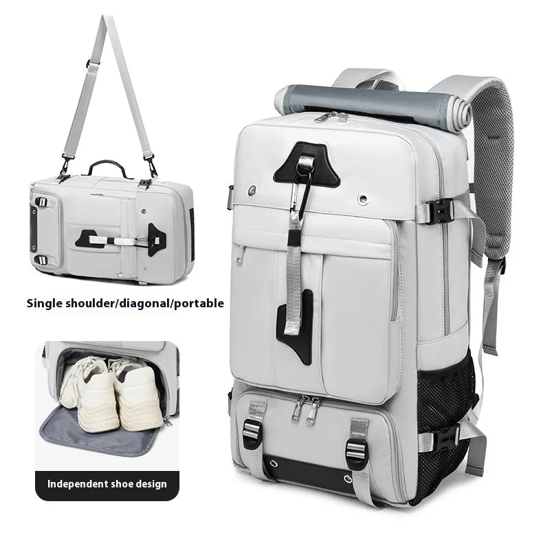 55L Large Capacity Travel Bag For Men 15.6 Inch Laptop Suitcase Backpack Multi-function Waterproof Backpack Outdoor Camping Bags