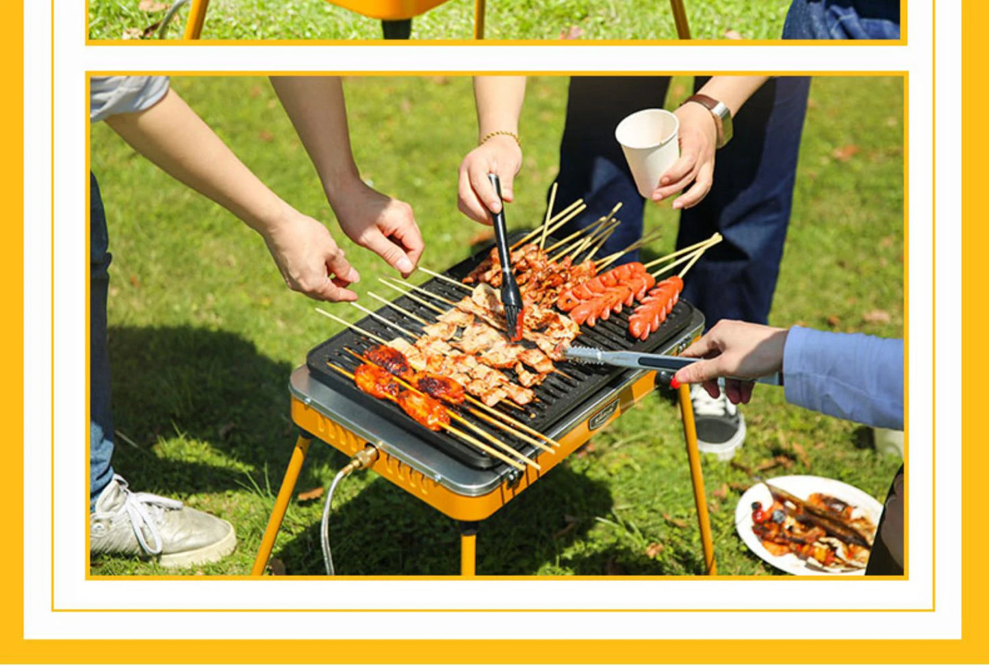 Home Outdoor Barbecue Grill Outdoor Portable Barbecue Stove Smokeless Small Barbecue Grill Gas Stove Small Barbecue Stove BBQ