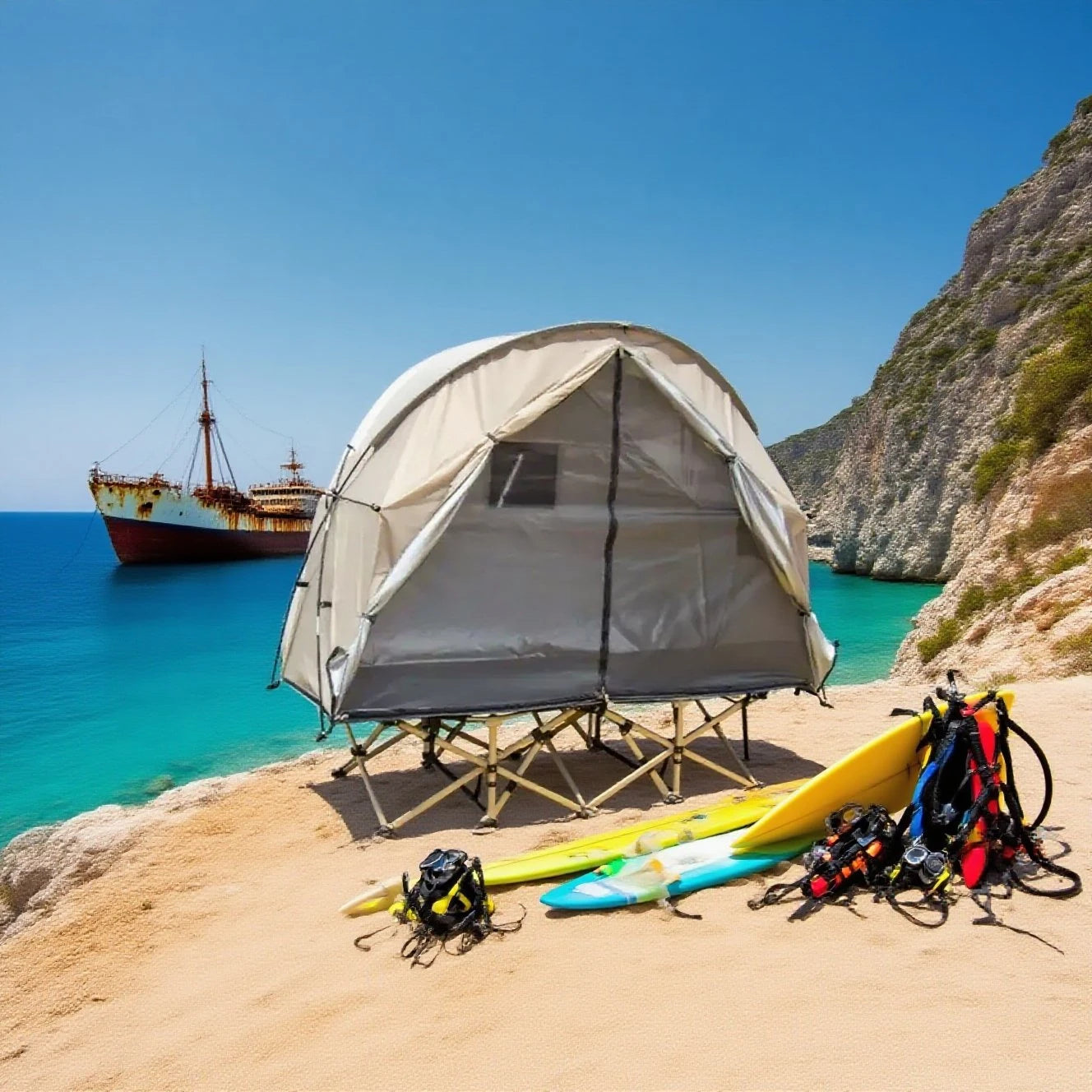 Breathable Mesh Tent for Backpacking - 1 Person All-Mesh Insect-Proof Camping Tent with Enhanced Airflow, Portable Sleep Shelter