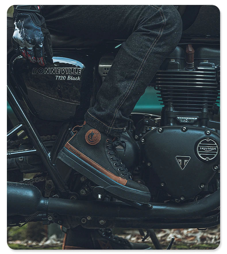 Boots for Motorcyclist Man Wear-Resistant Men and Momen For 4 Season Botas De Moto Motorcycle Shoes Riding boots Breathable