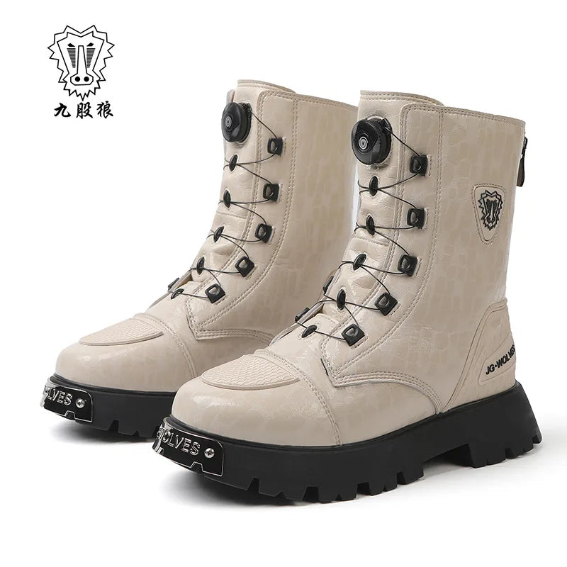 Motorcycle Wear-resistant Drop-proof Boots Women Motorbike Riding Shoes Breathable Biker Boots Motorboats Motorcycle Shoes Bota