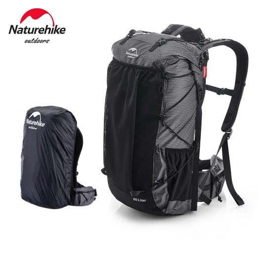Naturehike Rock Series Outdoor Bags 60L Travel Backpacks Large Capacity 60+5L Hiking Packs Aluminum Frame Hiking Bag