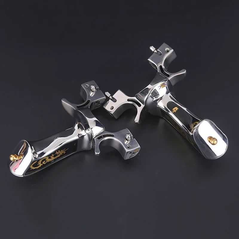 New High-Precision Slingshot 304 Stainless Steel Outdoor Powerful Shooting Slingshot Catapult Set