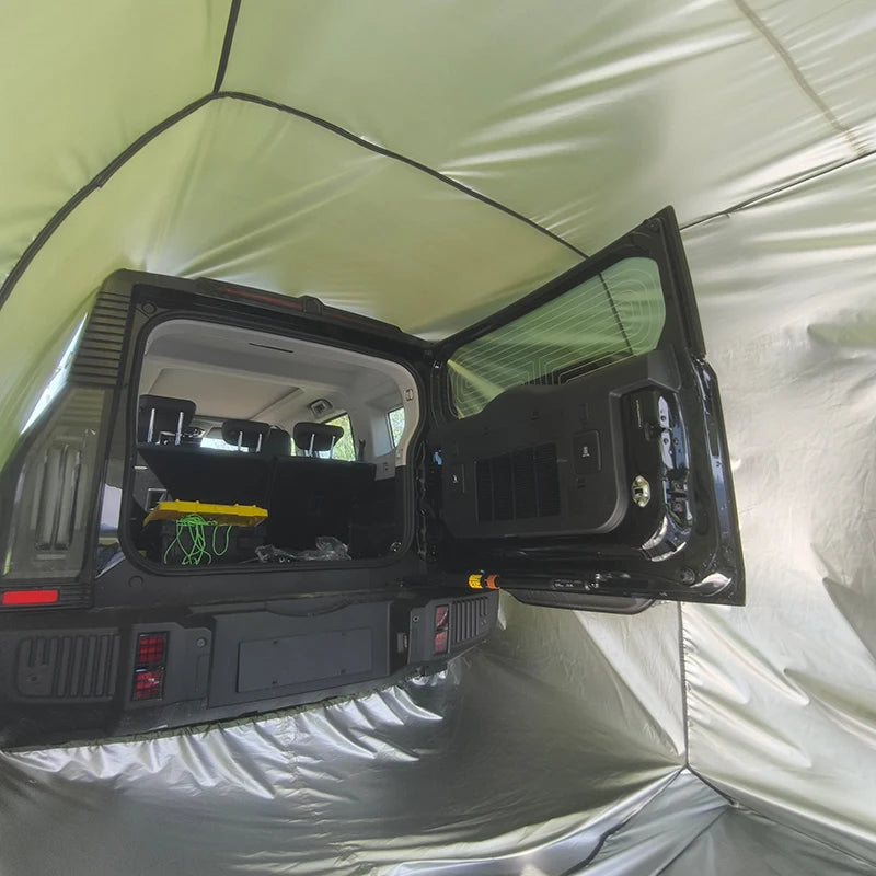 SUV Car Tent with Big Awning, Rear Tent, Camping, Multi-Use Tarp, Roomy Family Camping Tent with Floor, Car Side Tent