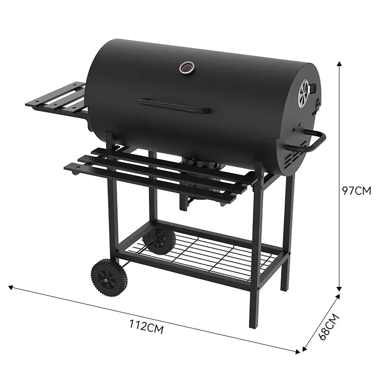 Heavy Duty Barrel Automatic Chicken Rotating Kit Barbecue Grill Iron Manual Rotisserie Charcoal Bbq Grill For Outdoor Party