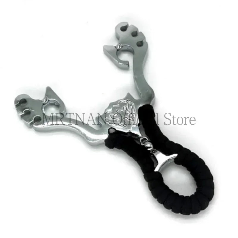 High Quality Outdoor Hunting Shooting Alloy Slingshot with Quality Rubber Band Professional Shooting Game Catapult