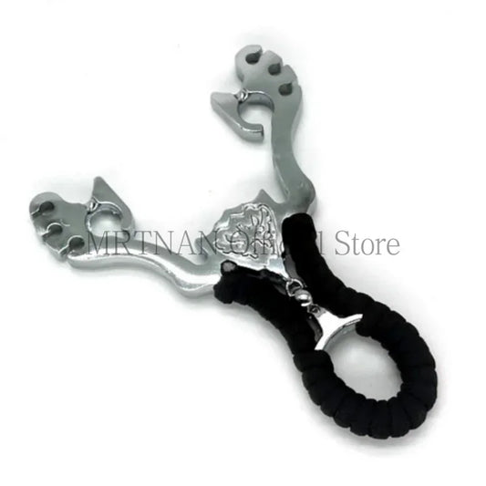 High Quality Outdoor Hunting Shooting Alloy Slingshot with Quality Rubber Band Professional Shooting Game Catapult