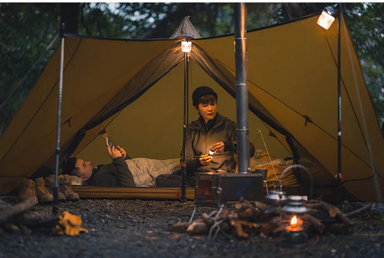 Thous Winds Capricorns 2 Person Tent Ultralight Hiking Tent Trekking Poles Tent 15D Ripstop Nylon Both Side Silicon Outdoor Tent