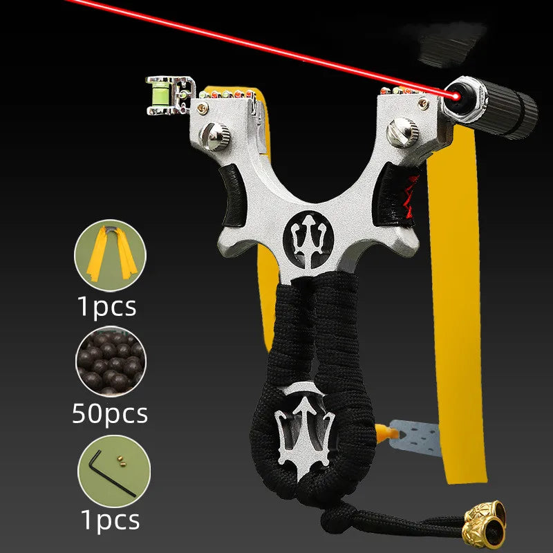 High-power Laser Slingshot High Precision Outdoor Hunting Tool Catapult with Rubber Band Set Sport Entertainment Toy Accessories