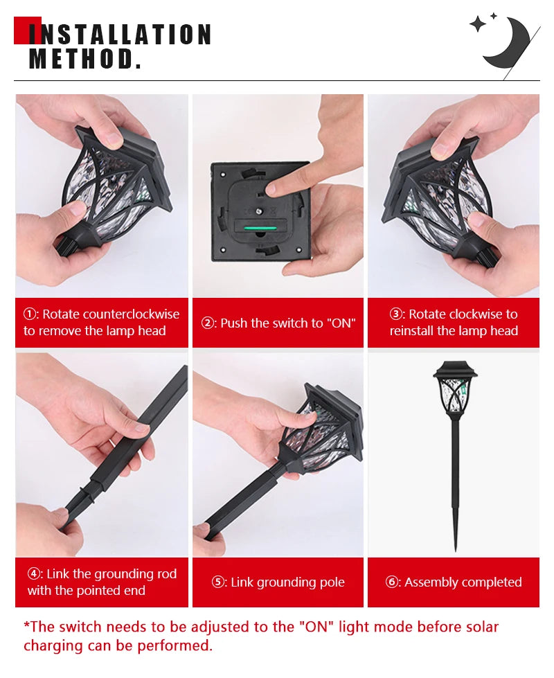 8 Pack Solar LED Courtyard Lamp Outdoor Waterproof Lawn Lights Solar Landscape Channel Light Corridor Garden Decoration Lighting