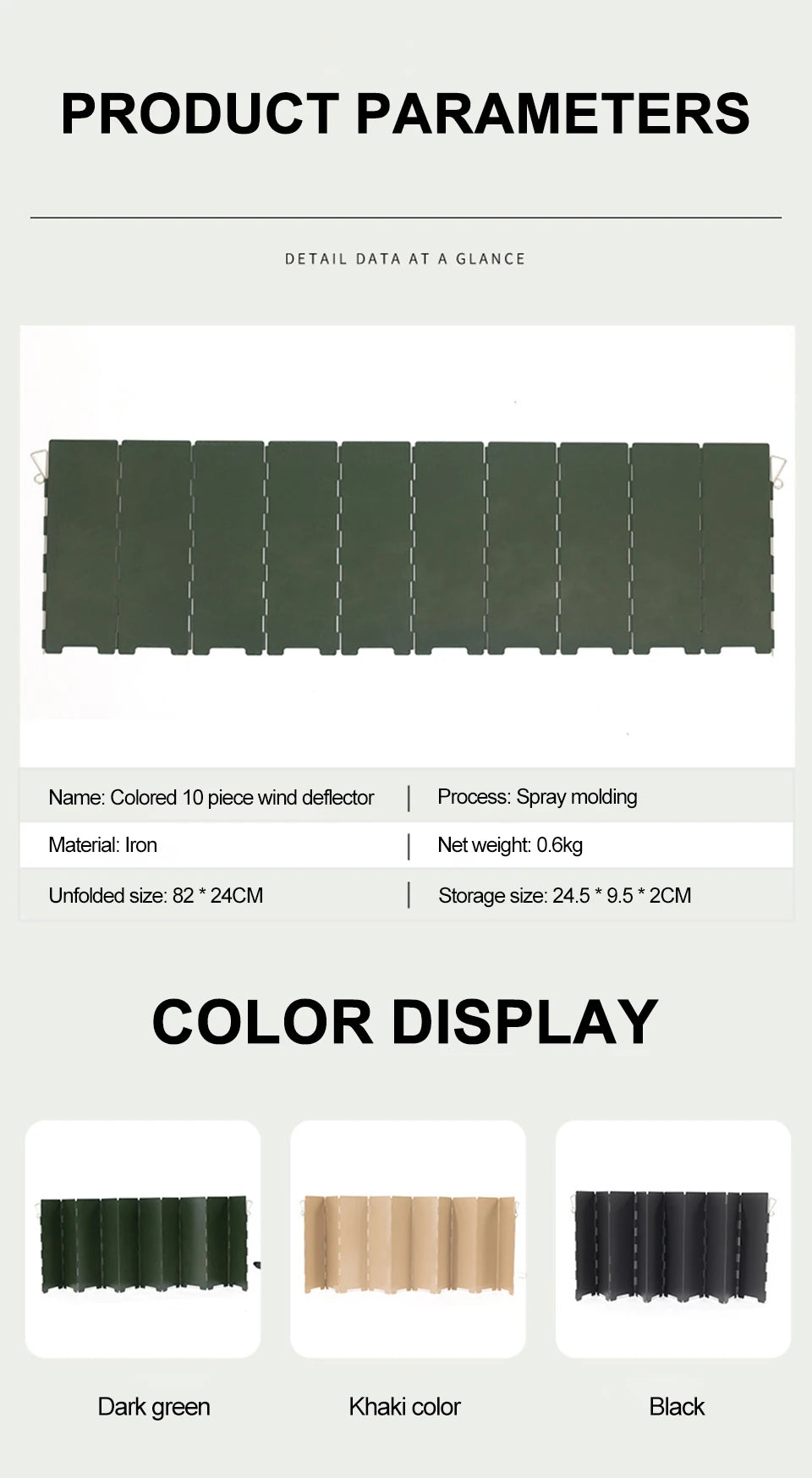 10 Plates Foldable Gas Stove Windshield Outdoor Camping Picnic Cooking Burner Windproof Screen Camping Outdoor Stove Wind Shield