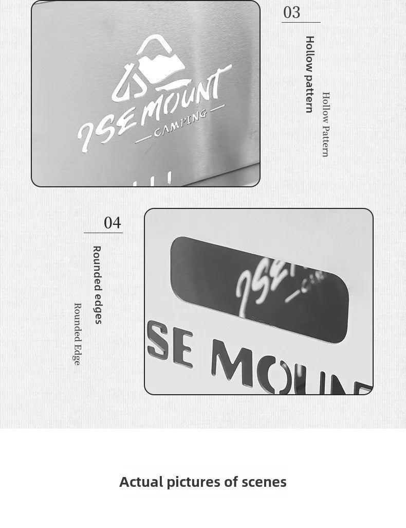 Camping Windproof Firewood Stove Stainless Steel Barbecue Grill Wood Burner Protable Outdoor Picnic Oden Cooking Furnace