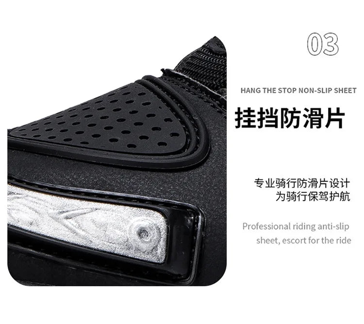 Large Size Motorcycle Boots Outdoor Riding Racing Shoes Anti-fall Wear-resistant Motorcycle Shoes Motorcycle Travel Equipment