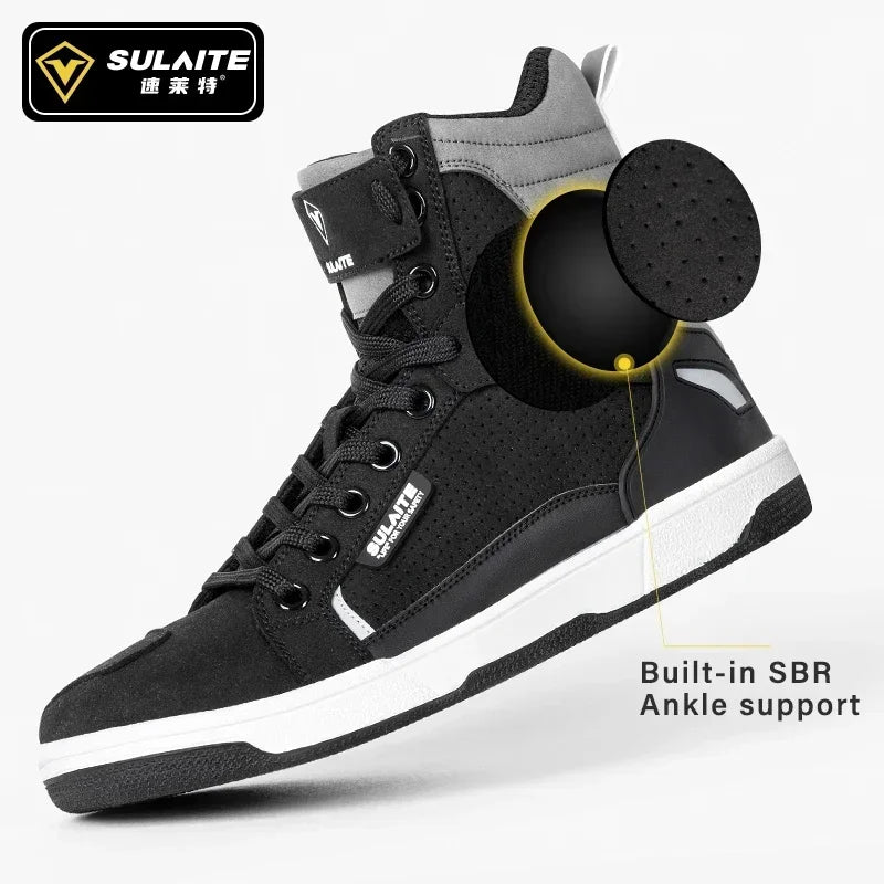 Men's Motorcycle Racing Shoes Breathable Anti-drop Off-road Rider Rally Shoes Racing Equipment