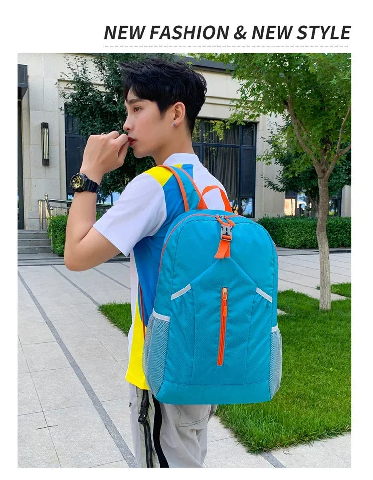 25L Light Folding Waterproof Unisex Hiking Fitness Camping waterproof Climbing Travel Bag Outdoor Sports Leisure Backpack