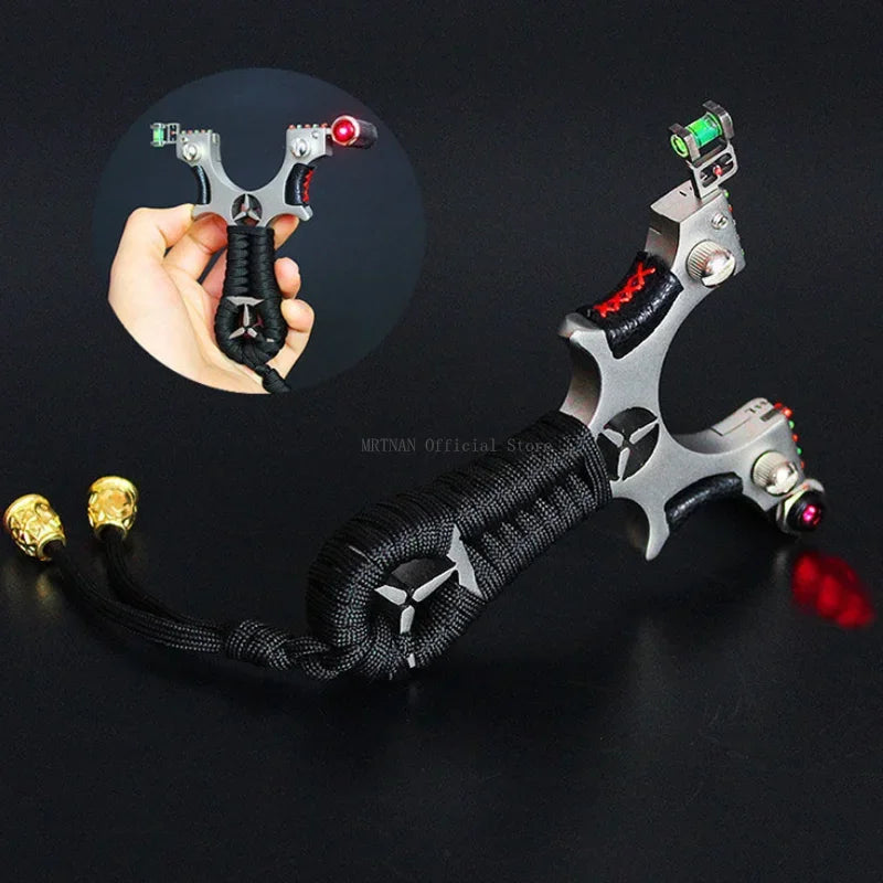Laser Shooting Metal Slingshot High Precision Sling Outdoor Hunting Slingshot for Hunting High Precision Catapult