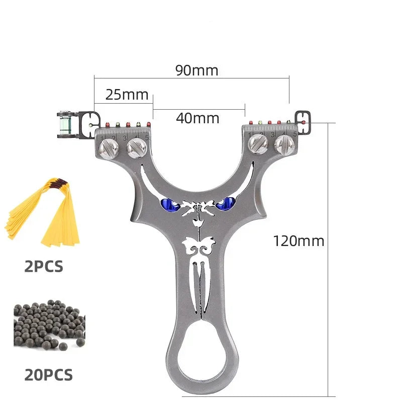 Flat rubber Band Outdoor Shooting Powerful Handheld Bow New  Professional 304 Stainless steel Slingshot For Hunting Catapult