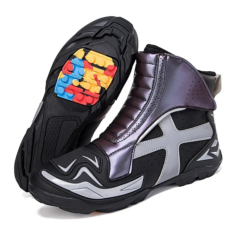 Motorcycle Boots Men's women's Motor Riding Boot Motorbike Chopper Cruiser Touring Motocross Shoe Breathable Motorcycles Shoes