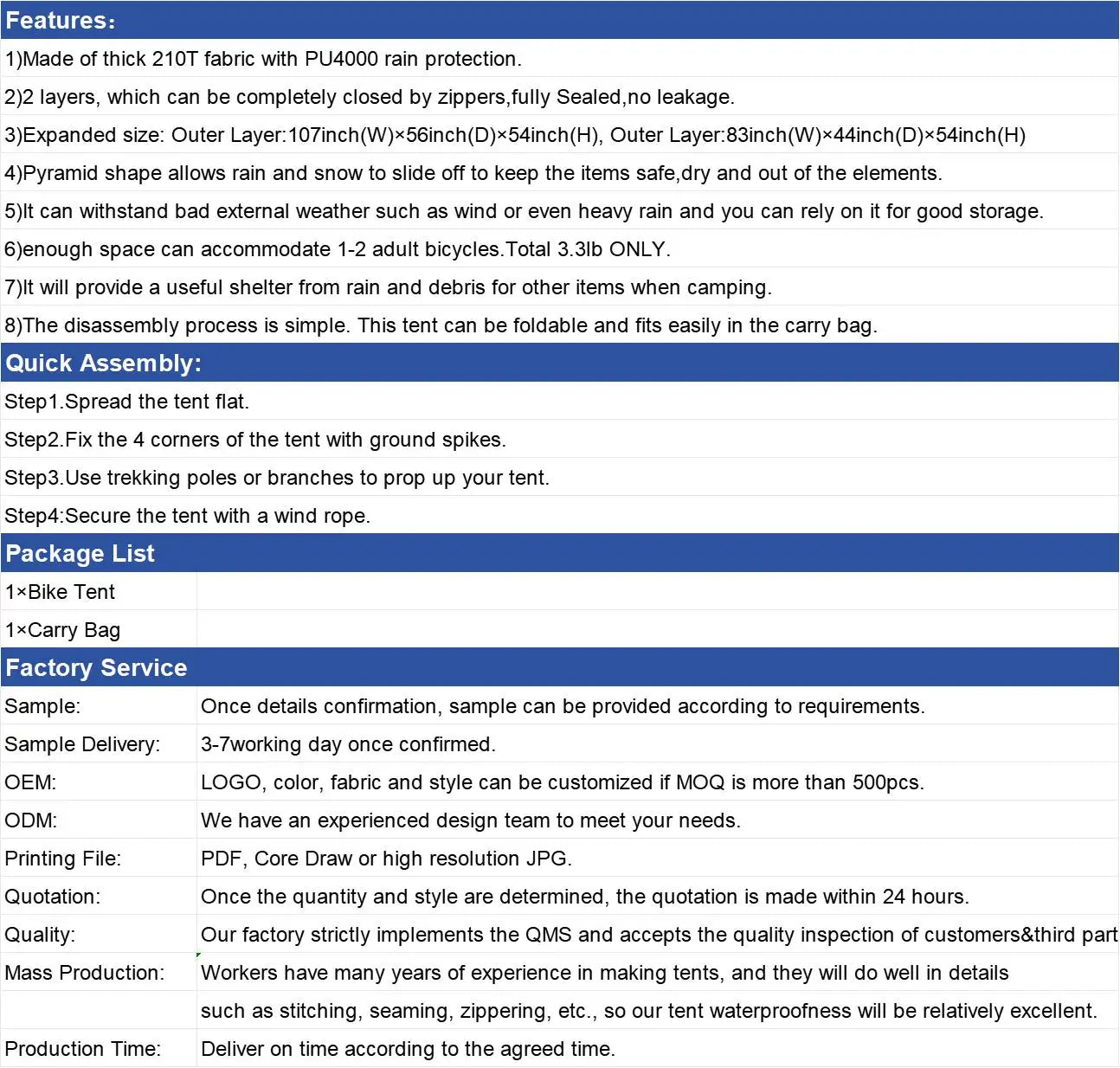 Ultralight Outdoor Backpacking Camping Tent, Trekking Pole Tent, Lightweight Poleless Tent, Waterproof, 1-2 Person, NO POLE