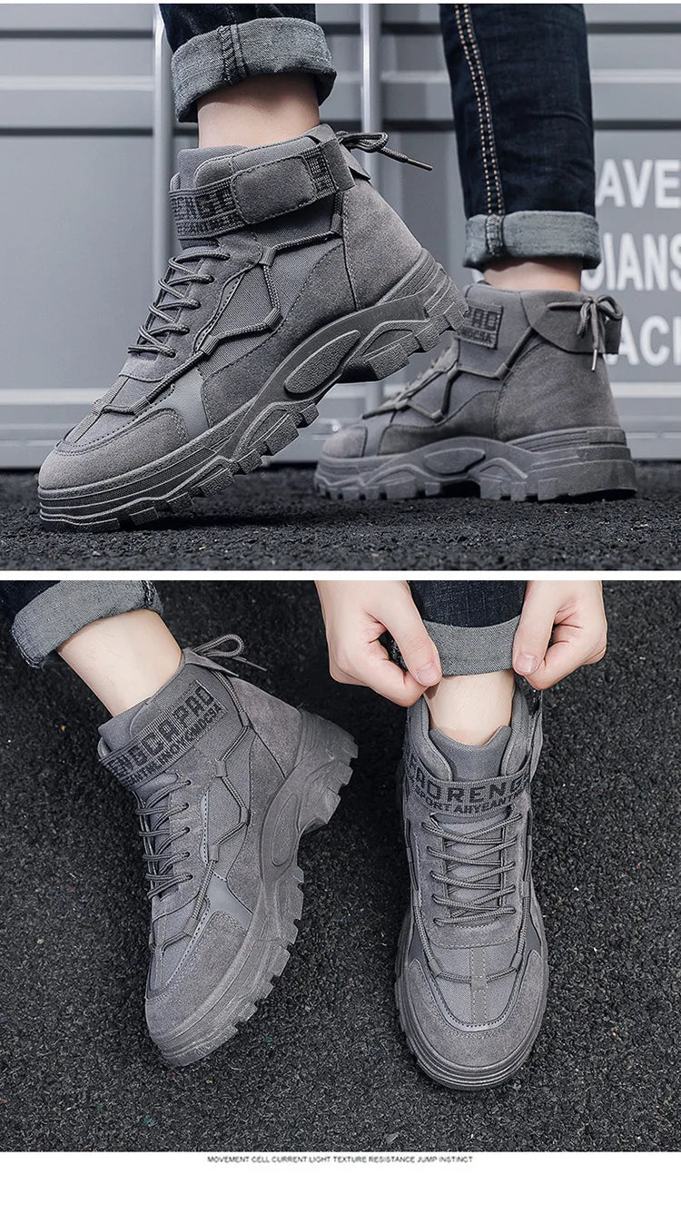 2025 Men Boots Tactical Military Combat Boots Men Ankle Boots  Outdoor Hiking Shoes Light Non-slip Men Desert Botas Working Shoe