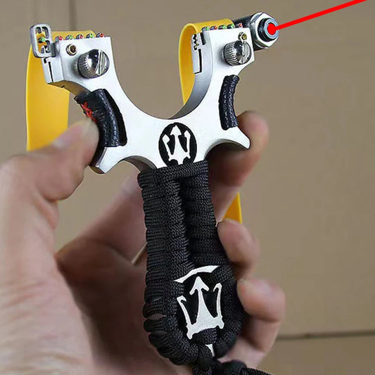 High Precision Alloy Shooting Slingshot with Rubber Bands Metal Catapults Outdoor Sports Hunting and Shooting Slingshots