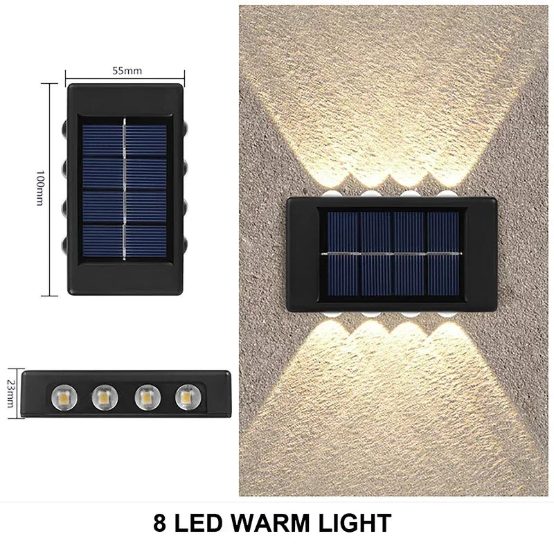 LED Solar Lights Outdoor Solar Wall Lamp Up And Down Light Illuminate for Garden Yard Street Decoration Solar Powered Light