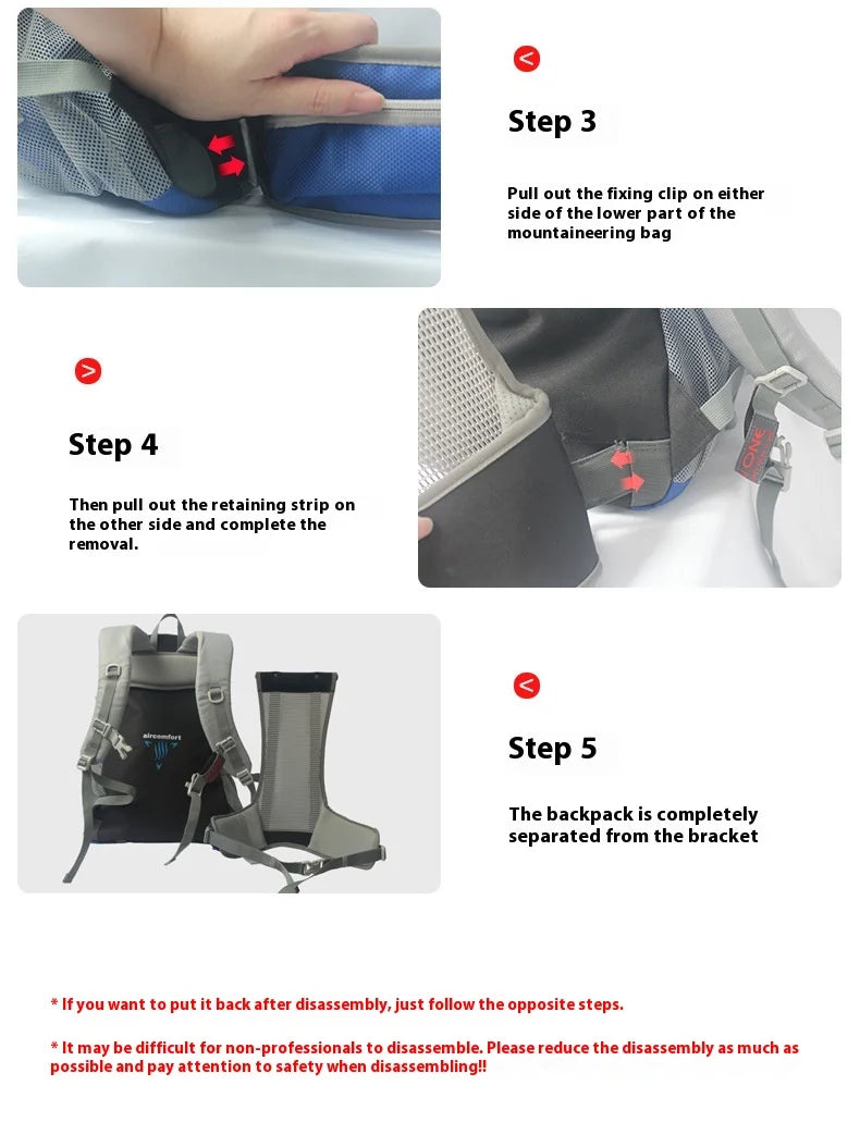 30L Outdoor Backpack Hiking Bag Multi functional Anti splash Mesh Frame Backpack for Tourism Ultra Light Travel Backpack