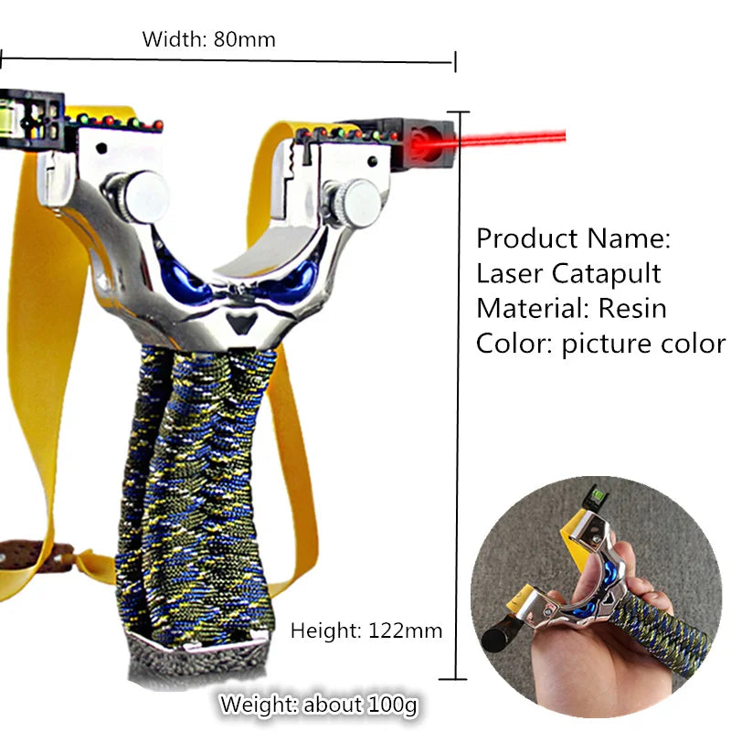 sales promotion Laser Shooting Slingshot High Precision Sling Hunting Acessories Outdoor Powerful and Precise Shooting Catapult