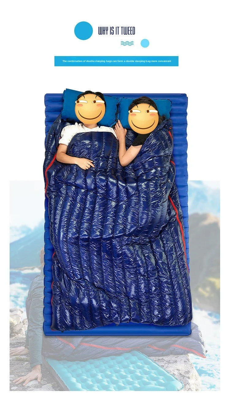 SKY ICE Lightweight Down Sleeping Bag White Goose Down Camping Portable