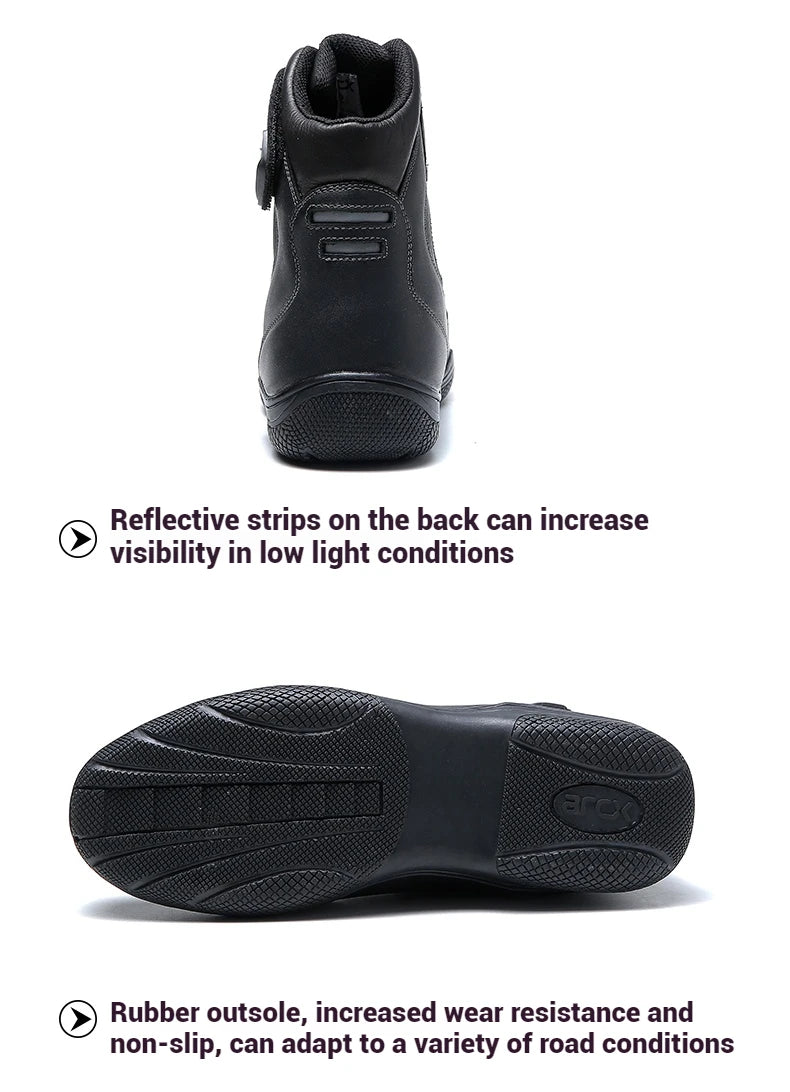ARCX Waterproof Cow Leather Motorcycle Boots for Men Racing Riding Motorbike Shoes Protective Gear Durable Safety Footwear